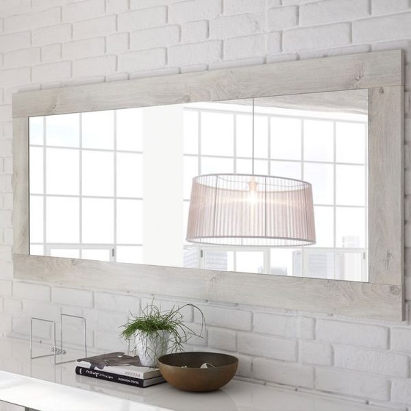 Coupon 😀 NOUVOMEUBLE Miroir Mural Couleur Pin Contemporain URBAN 👏 magasin pas cher 3