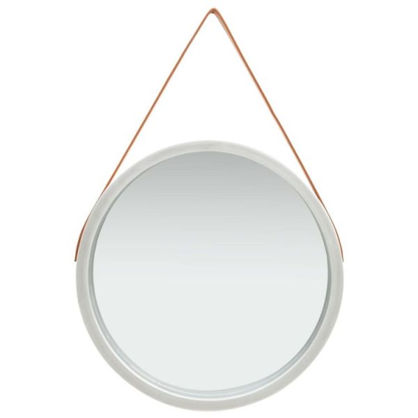 prix pas cher Nouveau 🔔 VIDAXL Miroir Mural Avec Sangle 60 Cm Argente ✔️ 1