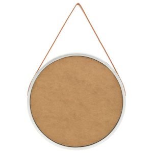 prix pas cher Nouveau 🔔 VIDAXL Miroir Mural Avec Sangle 60 Cm Argente ✔️ 9