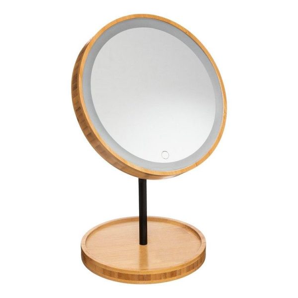 garantie de qualité Les meilleures critiques de 🎉 ATMOSPHERA Miroir LED Sur Pied En Bambou 🌟 1