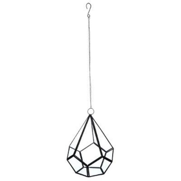 Vente flash ⭐ Décoration à Suspendre En Métal Vase 23cm Noir ❤️ mode pas chere 1