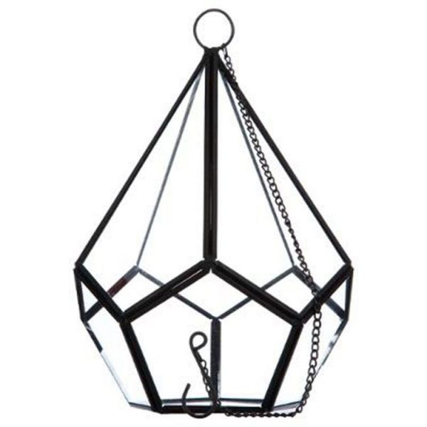 Vente flash ⭐ Décoration à Suspendre En Métal Vase 23cm Noir ❤️ mode pas chere 3