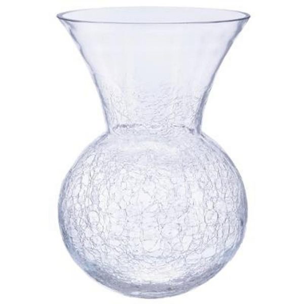 Remise 🤩 Vase En Verre Craquelé Boule 28cm Transparent 😍 en ligne 1