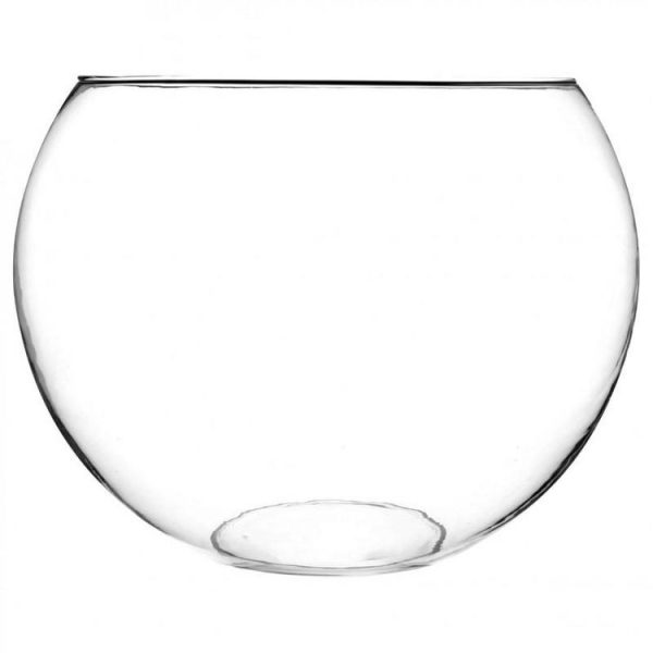 boutique en ligne france Les meilleures critiques de ❤️ Vase En Verre Boule 30cm Transparent 👏 1