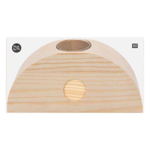 Budget 🔥 Youdoit Vase En Bois Arc En Ciel à Décorer 18 X 9 X 5 Cm 🎉 grande popularité 4