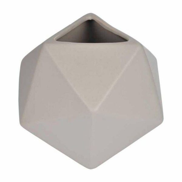 guranteed de qualité Grosses soldes 🌟 Paris Prix Vase Déco En Céramique Geometrik 15cm Taupe 🛒 1