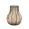 Budget 😀 Paris Prix Vase Design En Verre Fusion 30cm Taupe 😉 grande promotion 7