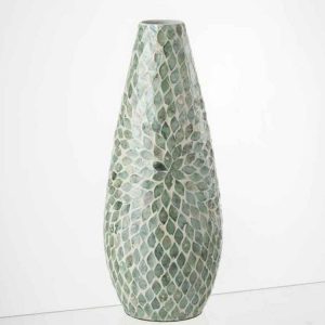luxe soldes Meilleur prix ⌛ Paris Prix Vase Imprimé Design Delta 46cm Bleu Clair 😍 6