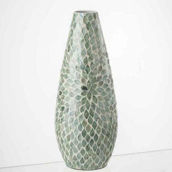 luxe soldes Meilleur prix ⌛ Paris Prix Vase Imprimé Design Delta 46cm Bleu Clair 😍 3
