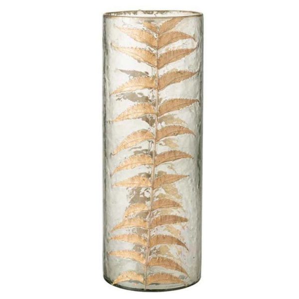 De gros 👍 Paris Prix Vase Design En Verre Golden Leaf 42cm Or 💯 achetez 1