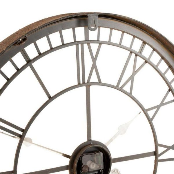 Remise 👍 Paris Prix Horloge Murale Design Métal & Verre 67cm Rouille 😉 vente en ligne 4