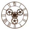 Le moins cher 👏 Paris Prix Horloge Murale Design Roues 60cm Rouille ⌛ Retour gratuit en magasin. 11