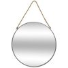 magasin Vente flash ⭐ Miroir Rond En Métal Corde 55cm Gris 🤩 5