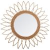Vente flash 🎉 Miroir En Rotin Pointe 50cm Beige ⭐ mode pas chere 11